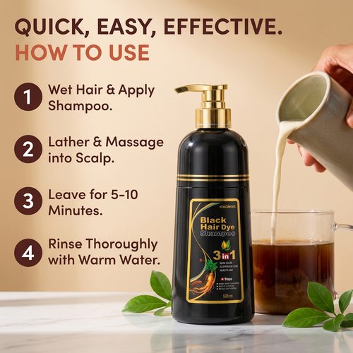 3 in 1 Shampoo With Dye for Gray Hair