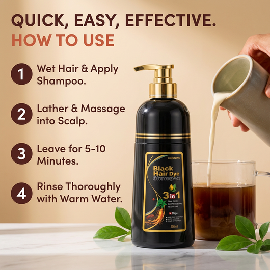 3 in 1 Shampoo With Dye for Gray Hair